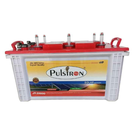 It has a capacity of 200Ah, making it suitable for powering various appliances and equipment. The battery features dry cell technology, which eliminates the need for adding water or acid, making it maintenance-free and hassle-free to use. It is designed to be durable and reliable, with a robust construction that can withstand tough environmental conditions. With its high capacity and innovative technology, the Pulstron JT-20000 C-10 200Ah Solar Dry Battery is a reliable choice for solar power storage requirements.