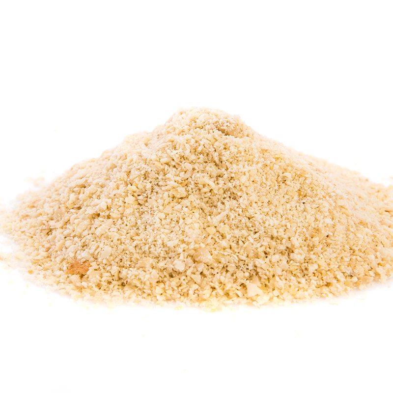 psyllium husk powder displaying a fine, light brown powder with a smooth texture. The husk particles are visible, indicating the fibrous nature of psyllium.