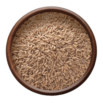 The grains of bamboo rice are short and plump, with a greenish hue. The image may show a bowl of cooked bamboo rice or a pile of uncooked rice grains. Bamboo rice is known for its distinct flavor and aroma, often described as nutty and earthy. It has a slightly chewy texture and a natural green color that comes from absorbing the chlorophyll from the bamboo plant.