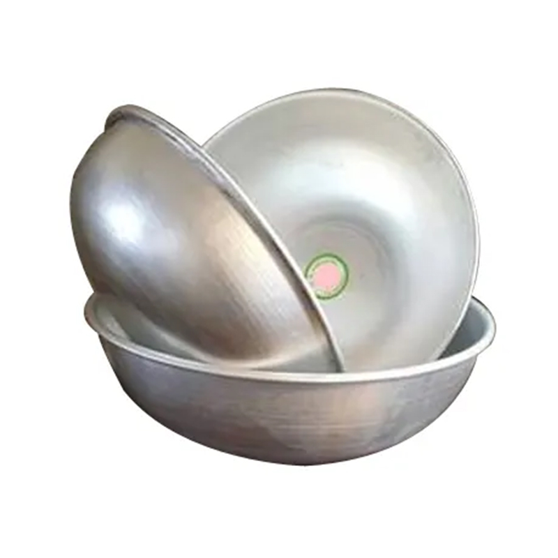 Basin with cover Basin with cover: A metal basin with a removable cover, used for various purposes such as washing, soaking, or storing items.
