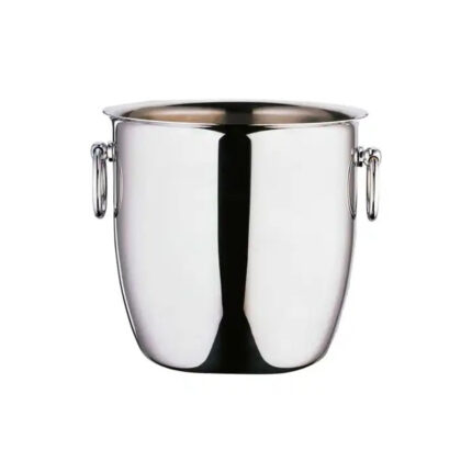 The wine cooler is crafted with meticulous attention to detail and features a dotted pattern design.