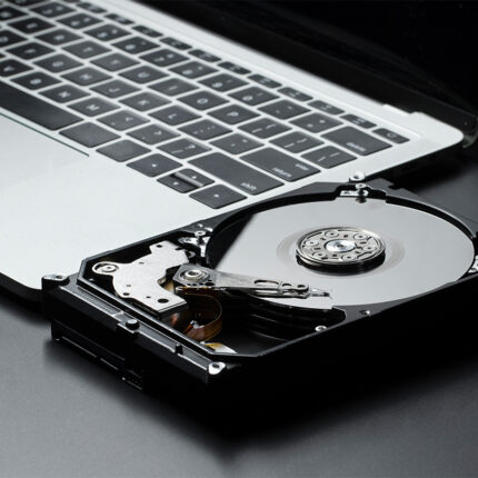The HDD image may show the external casing, which is typically rectangular and made of metal or plastic. It may also include labels or branding indicating the manufacturer or capacity.