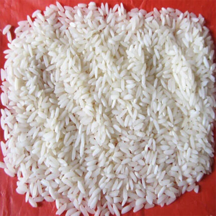 The grains of Molakolukulu rice are small to medium in size and have a white color. The image may show a bowl of cooked Molakolukulu rice or a pile of uncooked rice grains. Molakolukulu rice is known for its unique texture and flavor.