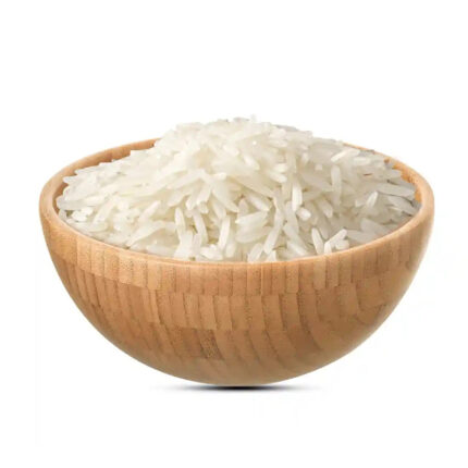 The image may show a bowl of cooked Parmal rice or a pile of uncooked rice grains. Parmal rice is known for its versatility and adaptability in various culinary preparations.