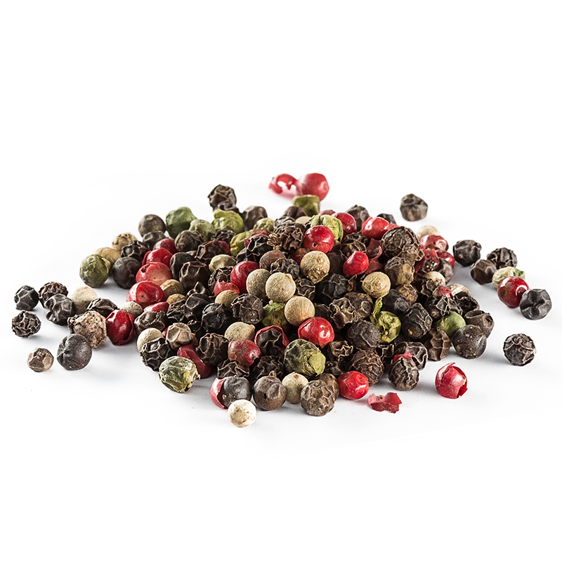 Peppercorn Peppercorns are a common spice used in culinary applications, particularly in Western cuisines. They can be used whole or ground to add flavor and heat to various dishes, such as soups, stews, and meats. Peppercorns are also known for their potential health benefits, such as improving digestion and having antioxidant properties.