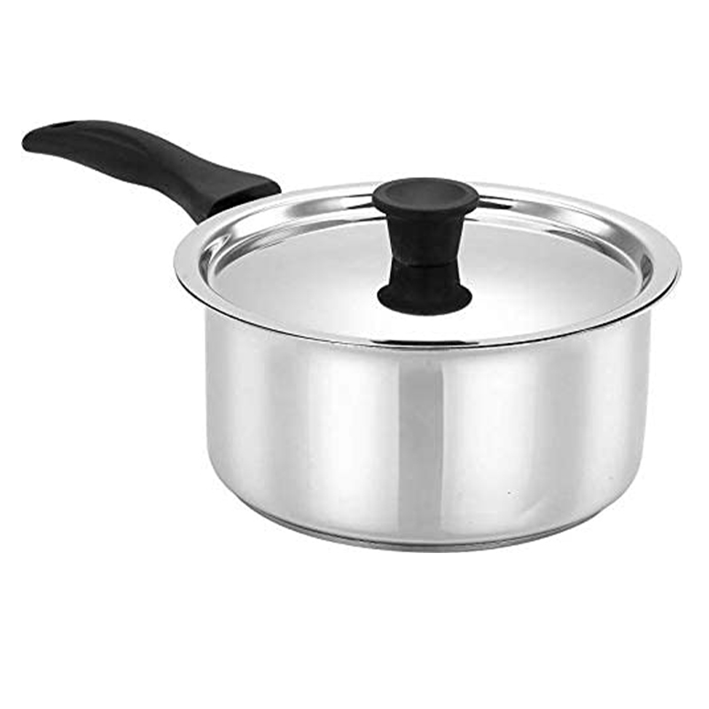 Regular Sauce pan A sauce pan with a regular size and shape, typically made of stainless steel or other heat-conductive materials.