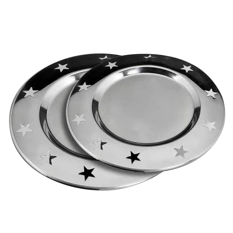 Star charger plate_ This charger plate features a unique and whimsical design with intricate detailing.
