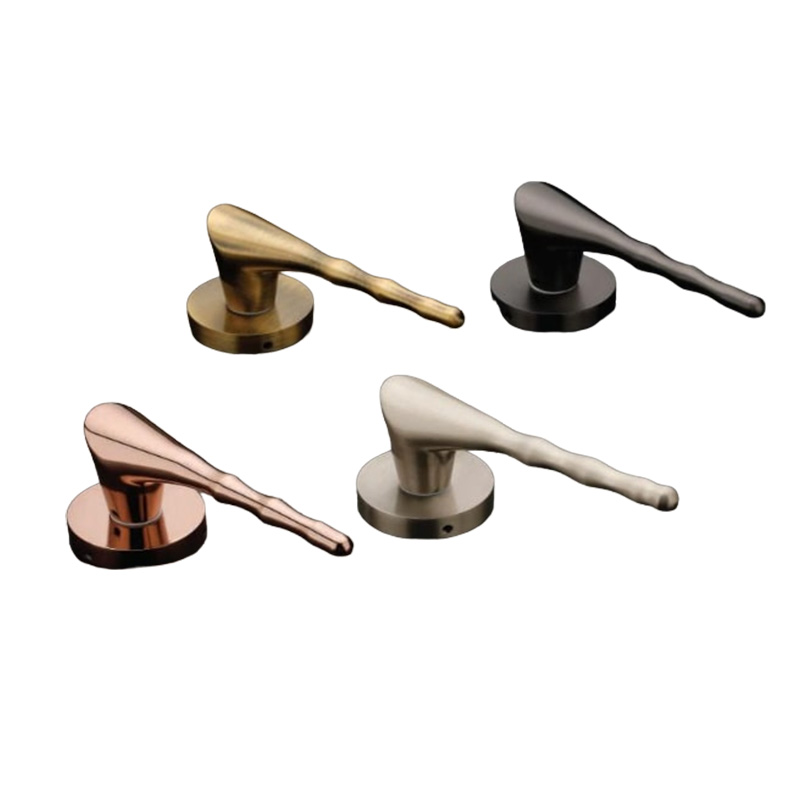 Brass door handle-112 A classic brass door handle featuring a refined design, adding a touch of timeless beauty and durability to your doors.