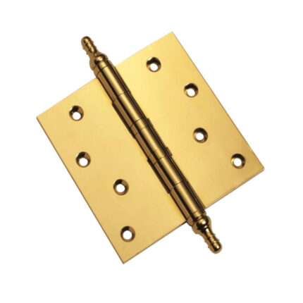 image of 2-bearing hinges with finials and stainless steel pin: 2-bearing hinges with decorative finials and stainless steel pin, combining functionality and aesthetics for reliable and stylish door hardware.