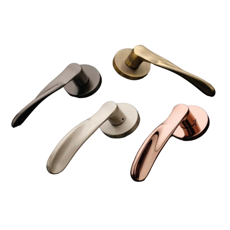 Brass door handle-105 A timeless and sturdy brass door handle with a classic design, ideal for adding an elegant touch to your doors.