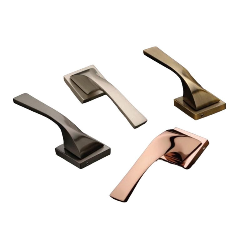 Brass door handle-107 A sleek and versatile brass door handle, exuding a contemporary charm and providing a reliable grip for easy door operation.