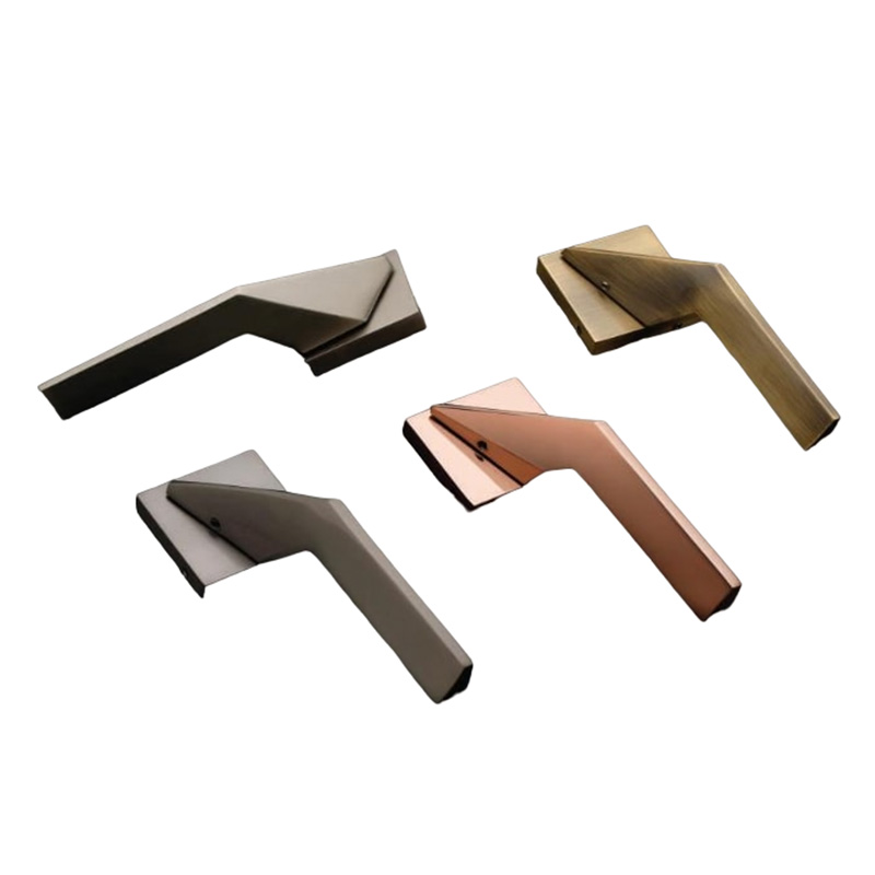 Brass door handle-118 A sophisticated and durable brass door handle, featuring a modern design that effortlessly enhances the aesthetic appeal of your doors.