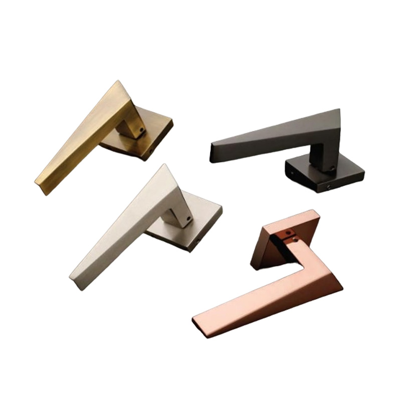 Brass door handle-119 A premium brass door handle with a sleek and contemporary design, providing both functionality and a touch of sophistication to your doors.