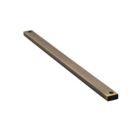 A brass rectangle inlay, similar to BI-001, but with a different design or variation, crafted from brass material.