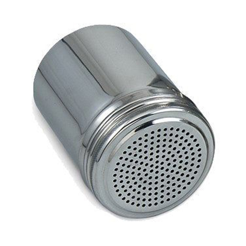 Dredger Stainless steel dredger with small holes and handle for evenly sprinkling flour, sugar, or spices."