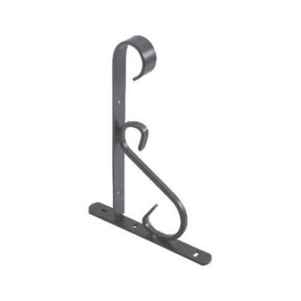 The brackets are made of durable metal and feature an ornate design. They are designed to support and add an aesthetic touch to console tables or shelves.