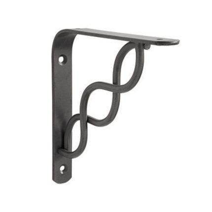 The brackets are made of durable metal and feature an ornate and stylish appearance.