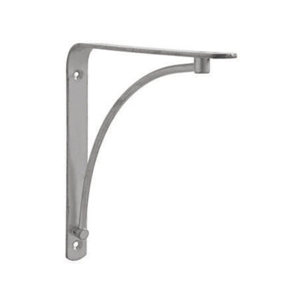 The brackets are made of durable metal and feature an ornate and stylish design. They are designed to support shelves while also adding a touch of elegance to the overall aesthetic.