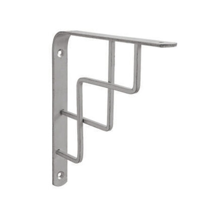 The brackets are made of high-quality silver metal and feature an intricate and stylish pattern.