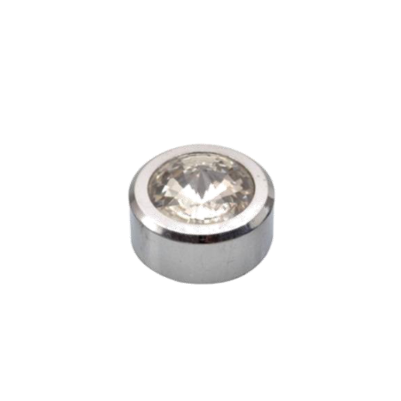 FF-156 MIRROR CAP CRYSTAL Crystal mirror cap for elegant and glamorous mirror installations.