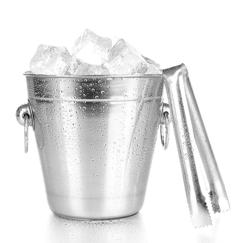 Ribbed ice bucket A ribbed ice bucket is a stylish and functional container designed for holding and chilling ice cubes or crushed ice.