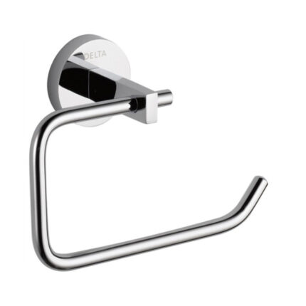 A tissue paper holder designed to hold and dispense tissue or toilet paper. The holder typically consists of a sturdy base and a vertical arm or rod that holds the roll of tissue.