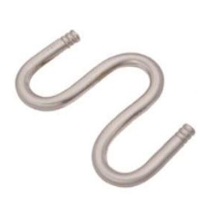 W hook made of metal for various hanging and support purposes."