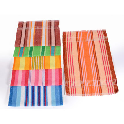 Zebra towels are towels featuring a distinctive zebra print pattern. The design typically includes alternating black and white stripes, resembling the unique coat pattern of a zebra.